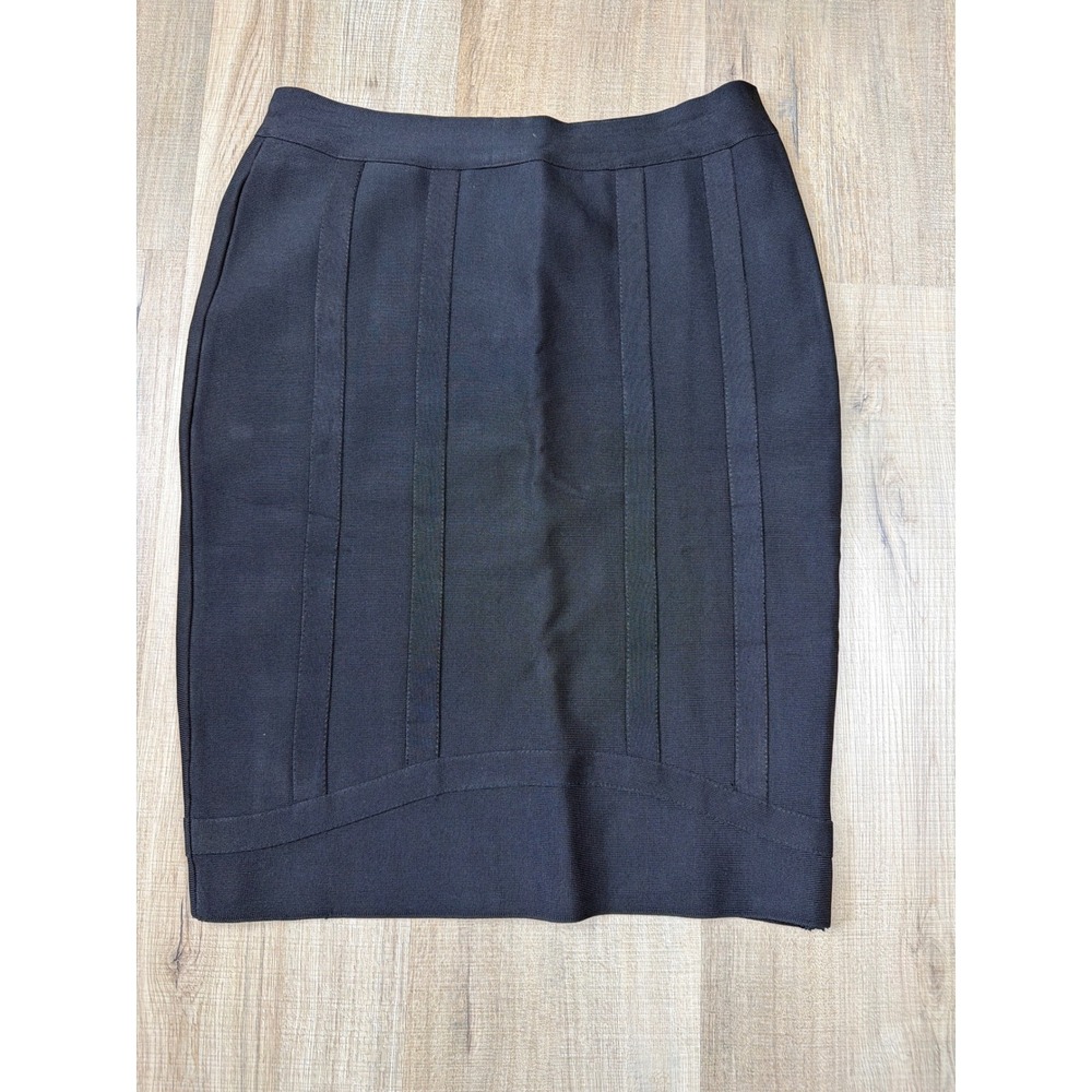 Gracia Black Bandage Pencil Skirt Women‎ Large NWT Bodycon Ribbed Midi S17330